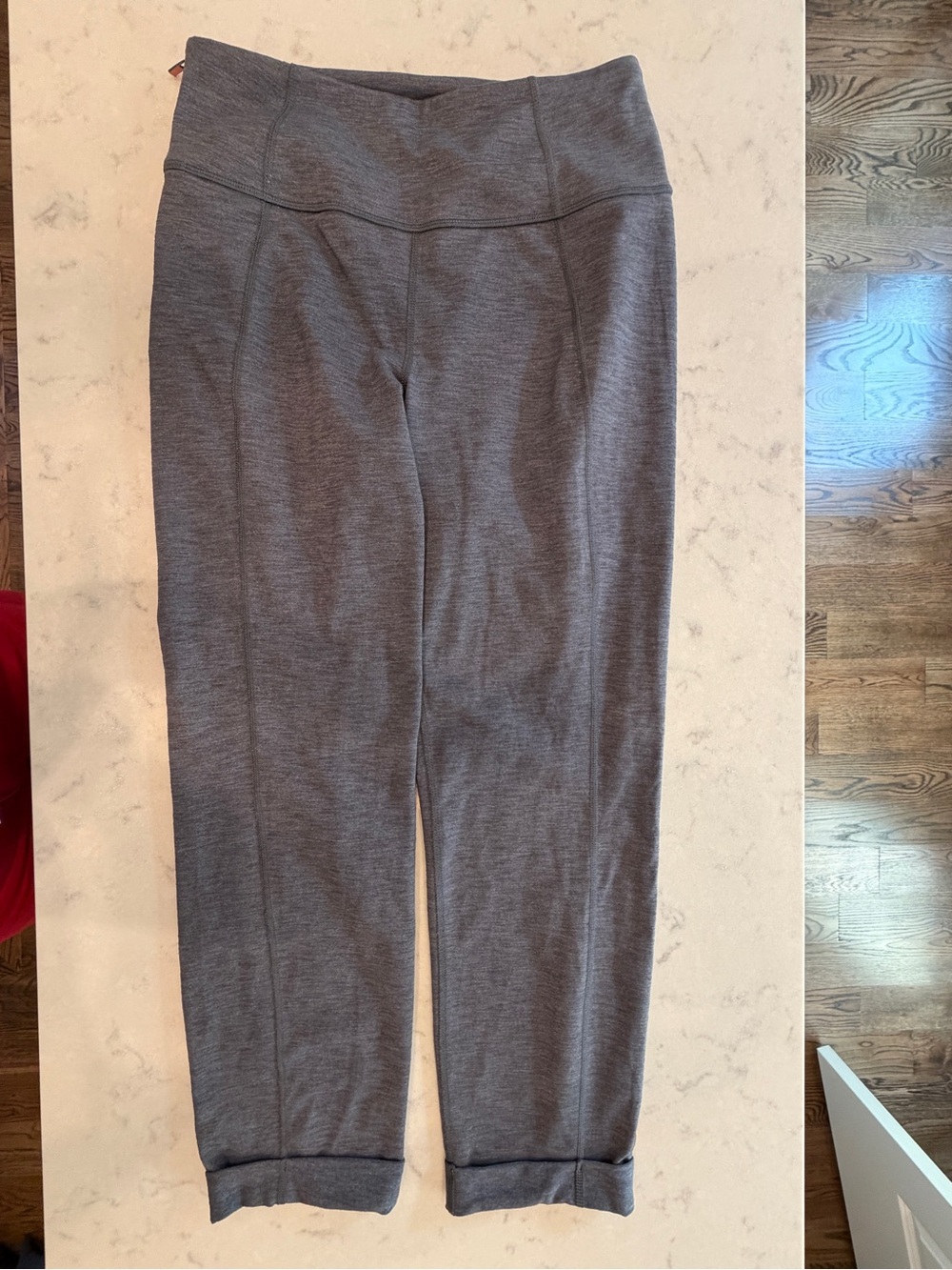 Women's Gray Knit Pull-On Pants